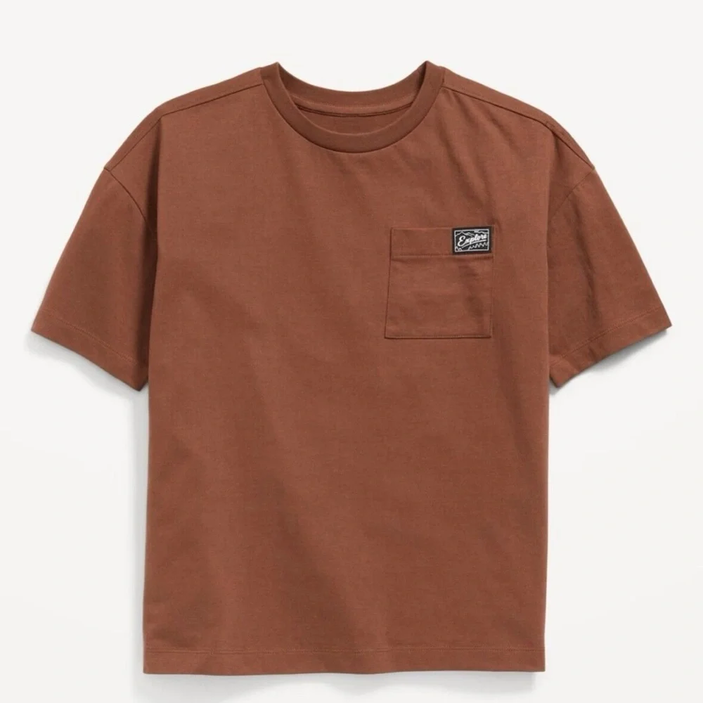 Old Navy Boys Short Sleeve Oversized Pocket Graphic T-shirt SZ 8 NWT - Picture 1 of 6